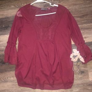 Burgundy Blouse